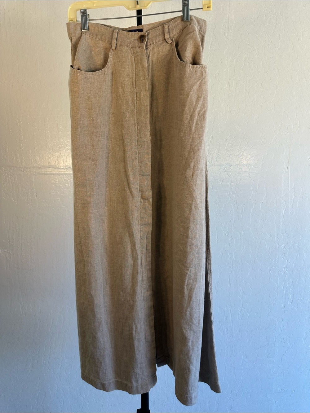 Vintage GAP Taupe Maxi Skirt with Front Placket